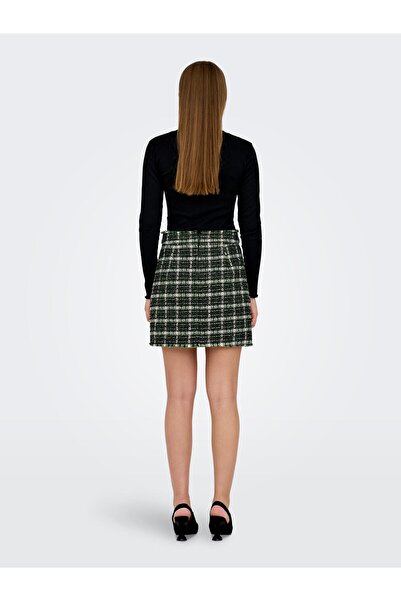 ONLY ΜΙΝΙ ΦΟΥΣΤΑ ONLALESSIA BOUCLE SKIRT OTW με λεπτομέρεια με κουμπιά από ύφασμα μπούκλα