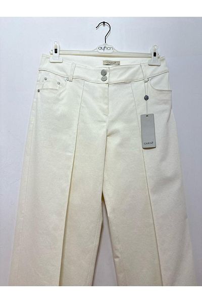 GARNİ Ready Belt Wide Cut Stitching Stitching Trousers
