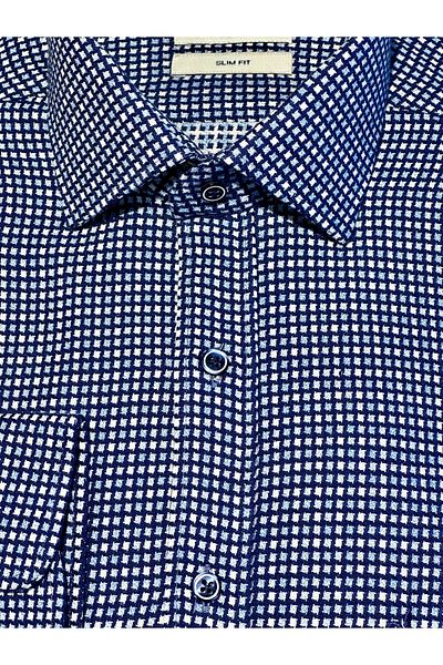 Daniel Bessi Μακρυμάνικο Slim Fit Pöti καρό Classic Casual Ανδρικό πουκάμισο ξυλοκόπος