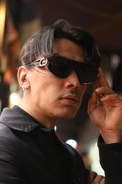 TomyHelf Stylish Design Black Frame Black Glass Vintage Unisex Sunglasses