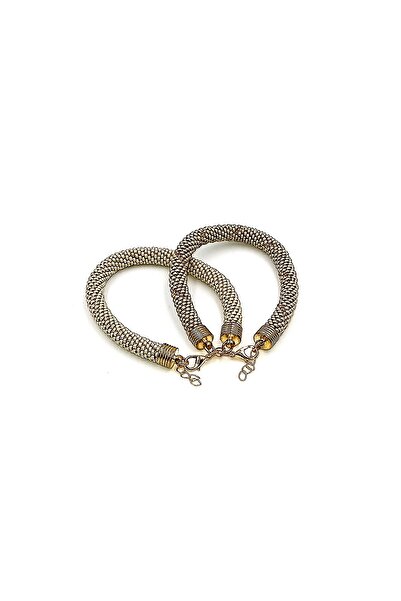 Artikel El Yapımı Kum Boncuk, Cam Boncuk 2'liörgü Bileklik