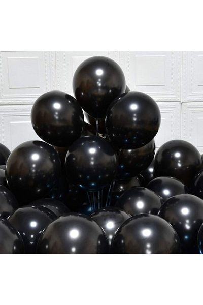 Artikel Black Metallic Pearlescent Balloon 12" Inch 10-Piece Balloon