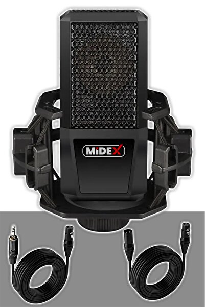 Midex Lastvoice Rec paket-3 Stüdyo Kayıt Paketi Mx-2020 Mikrofon Phantomlu mikser kulaklık Stand filtre