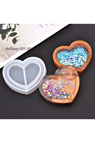 Getshopmini قالب مجوهرات على شكل قلب واحد من السيليكون الإيبوكسي