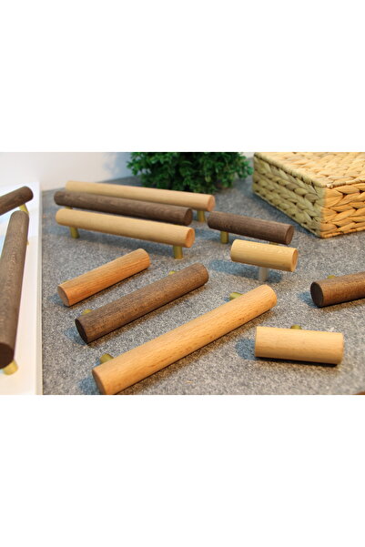 lazzir handle Ahşap Yuvarlak Kulp (TEKLİ)-dolap Kulpu Çekmce Kulpu Tekli