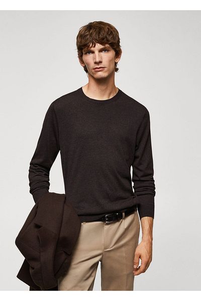 MANGO Man Dünner Pullover mit Modal- und Seidenanteil