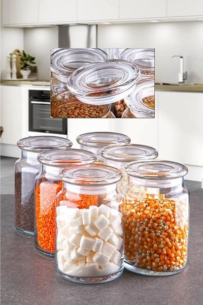 Mabeyn 24-Piece Vacuum Glass Jar with Lid 800 Ml