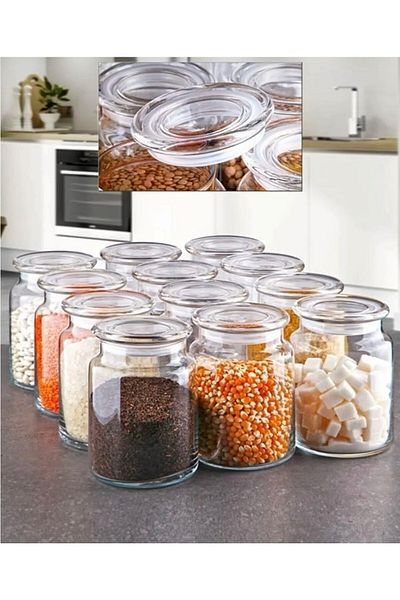 Mabeyn 24-Piece Vacuum Glass Jar with Lid 500 Ml