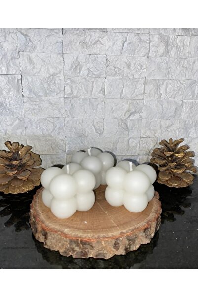 KAİR HOME Adet mini bubble mum beyaz