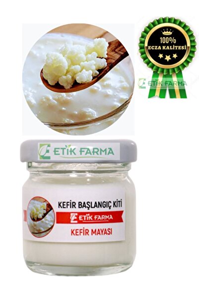 ETİK-FARMA Özel Üretim Organik Kafkas Süt Kefir Mayası [ Canlı Kefir Taneleri ]