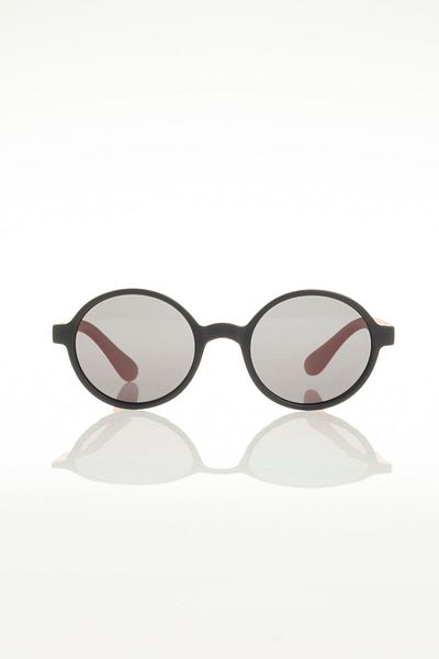LUNOX Matte Black Red Polarized Sunglasses for 3-10 Years Old Children