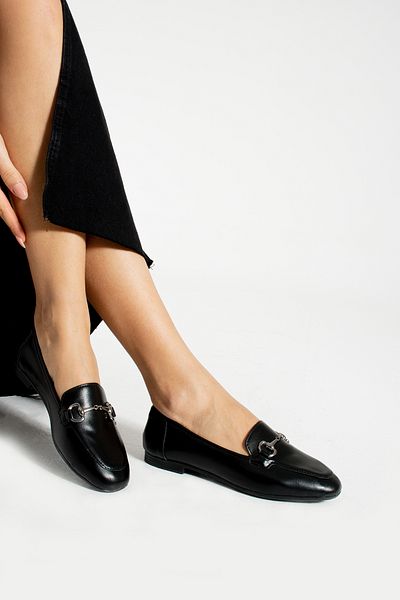 Neva'nın Butiği PANTOF DE ZI DE ZI DE PIELE DETALIAT DE CATARAMĂ ELEGANTĂ DE FEMEI