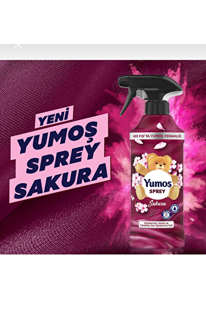Yumoş oda ve giysi spreyi 450 ml sakura