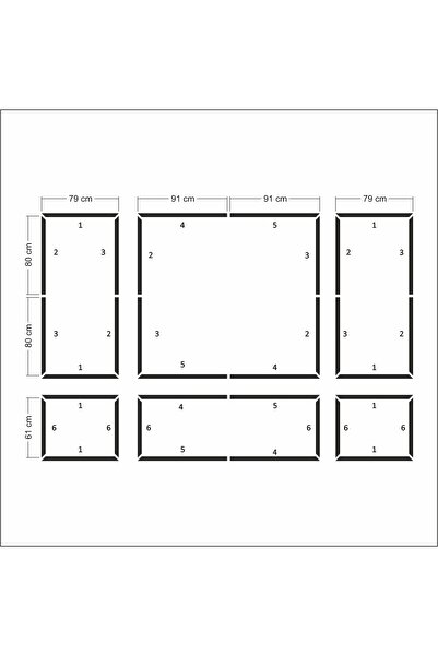 Birdeco Home Dekoratif Boyanabilir Montaja Hazır Duvar Çıtası,Önceden kesilmiş astarlı Kendin Yap Kit (P25)