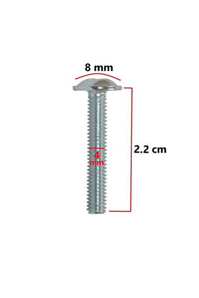 ŞENEL Yapı Market Mobilya Dolap Kapak Kulp Vidası Metrik Vida 4x22 mm 20 Adet