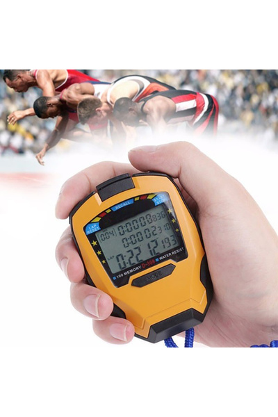 Genel Markalar D308 Profesyonel Kronometre 100 LAP Hafızalı 1/1000 Saniye Hassasiyetli İleri Geri Sayıcı