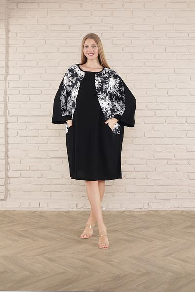 mervemoda γυναικείο κοντομάνικο φόρεμα μίντι τουνίκ