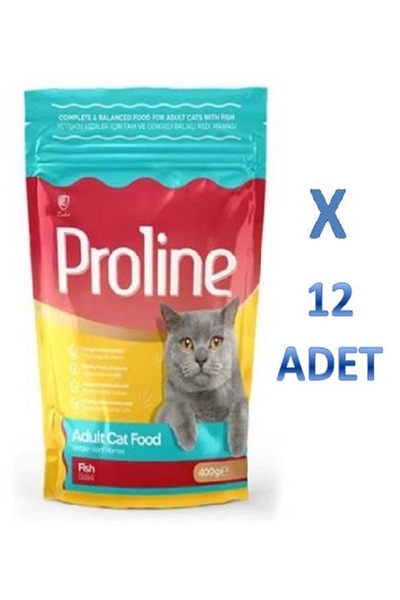 Pro Line Proline Balıklı Yetişkin Kedi Maması 400 gr x 12 Adet