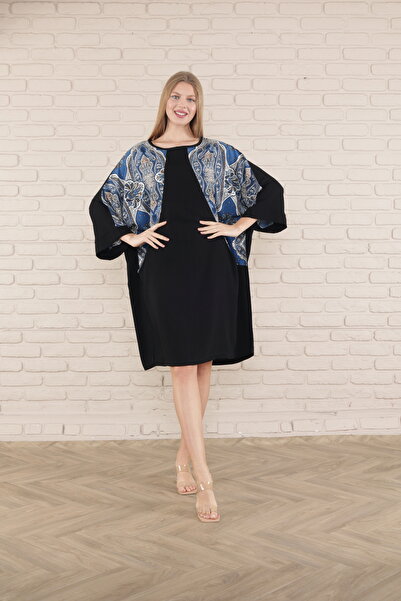 mervemoda γυναικείο κοντομάνικο φόρεμα μίντι τουνίκ