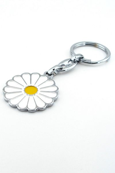 Solfera Daisy Daisy Spring Floral Patterned Metal keychain - KC089