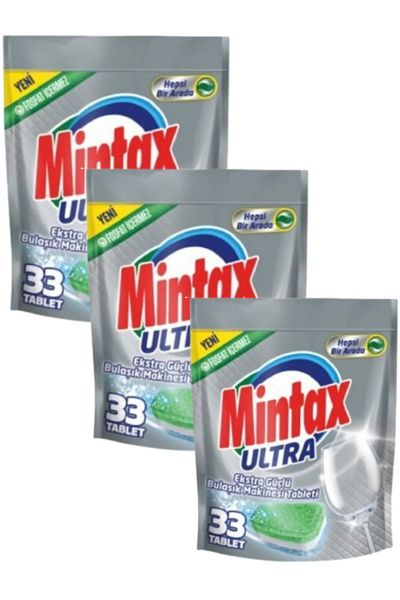 Mintax Detergent Tablets - 33 Pieces 3 Pack Dishwasher
