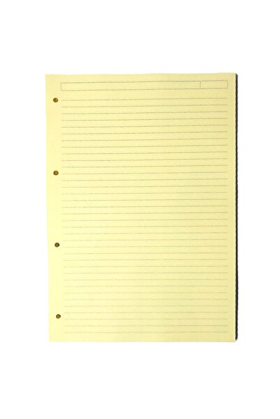 kafanot A4 Çizgili Sarı Kolej Klasör Yedeği 50 Yaprak