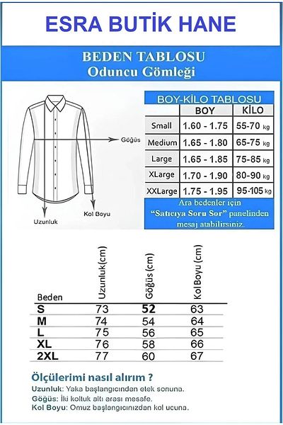 Esra Butik Hane Ανδρικό βαμβακερό χειμωνιάτικο πουκάμισο ξυλοκόπο Γκρι λευκό καρό μοτίβο καρό μπουφάν