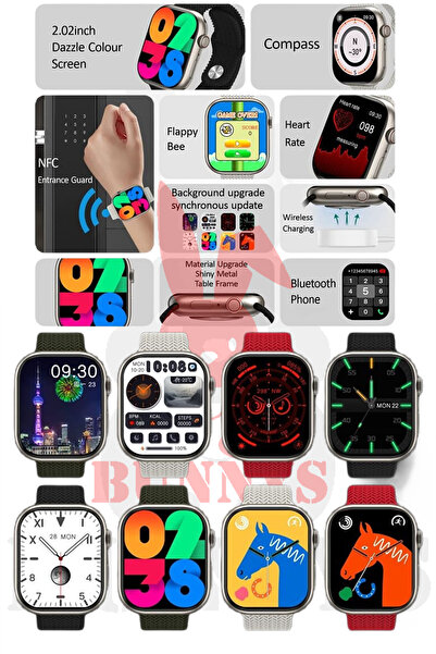 RABBİT STORE Samsung Galaxy S20 Uyumlu Akıllı Saat Konuşma Özellikli Watch HK9 PRO 45MM AMOLED EKRAN
