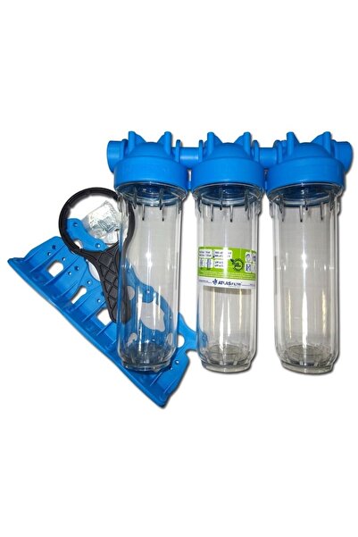 atlas filtre Atlas Filtri Atlas 10" Dp Housıng Trıo 1" Üçlü Filtre Kabı Boş