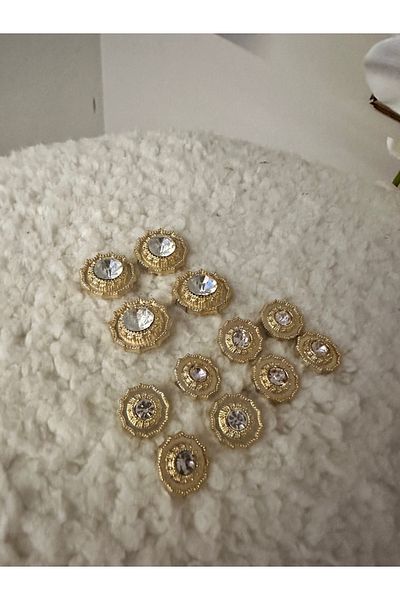 ODDA TASARIM ATÖLYESİ Blazer jacket stoned gold button suit