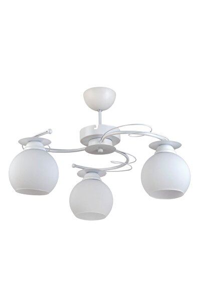 Modavize Bolivar Modern Tasarım Salon Mutfak Yatak Odası Beyaz Renk Beyaz Cam...