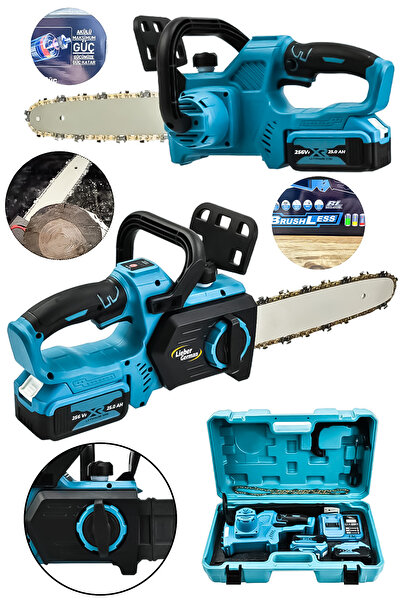 Lieber German Bl Kömürsüz Motor 21 V 3 Ah 35 Cm Pala Gold Zincir 2x Akülü Dal...