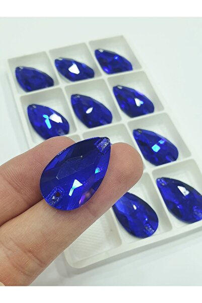 CRYSTALSHOP Piatra de cristal - 18*27 mm Damla Saks Blue (24 buc.)