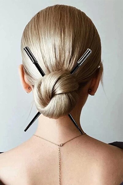 little Luv Cataramă dublă cu buton de culoare neagră