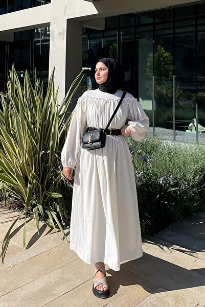 Ceylan Otantik Organic Linen Drawstring Dress I BIHEM