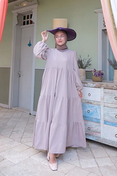 Ceylan Otantik Φόρεμα Dusty Rose Organic Linen Layer