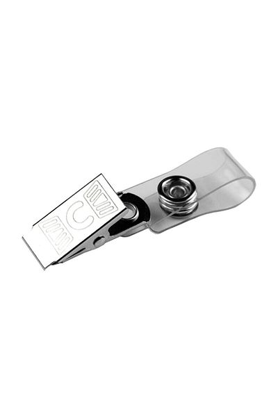 Bigpoint Metal Name Badge Clip with Transparent Strap Bp682 (Pack of 100)