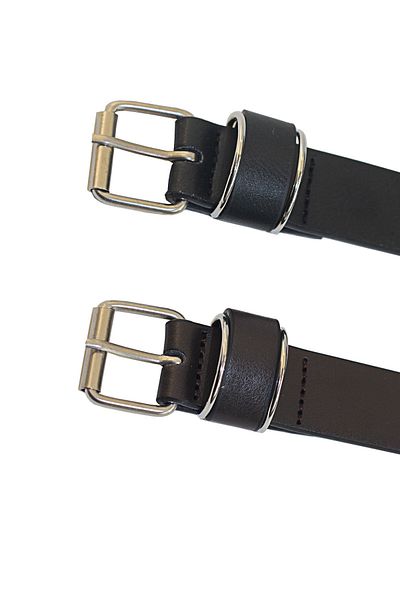 Arkem Women's Black and Brown Belt Set with 2.5 cm Wide