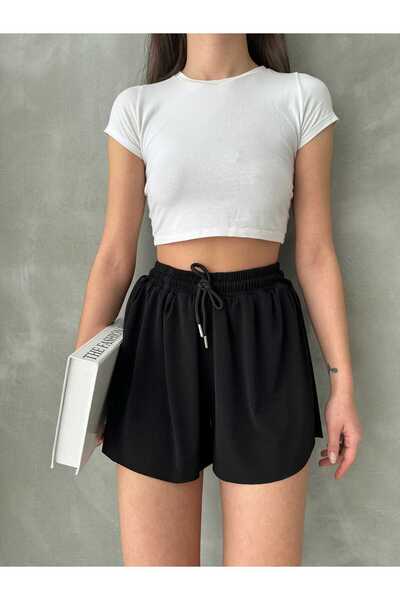 Jeevee Πλισέ Basic διπλό σορτς με κορδόνια