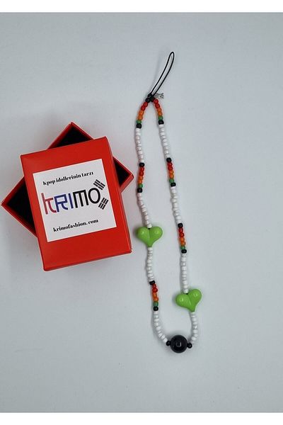 KRIMO Kpop Blacpink Lisa Green Heart Phone Charm