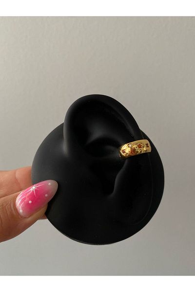 h&b design jewel Gold Patterned Earcuff