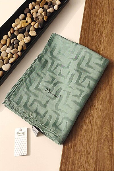 İpekel Koyu Su Yeşili Piramit İpeksi Jakarlı Şal