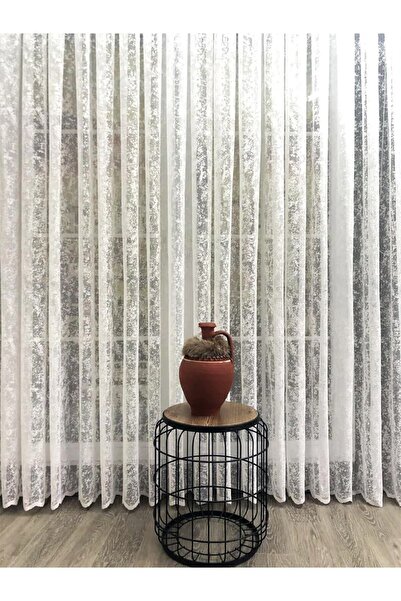 Evdepo Home Perdele din tul cu dungi subțiri, fără pliuri, cu extrafor - o si...