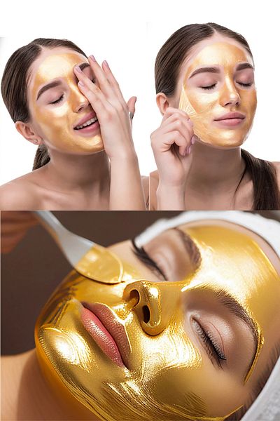 QNİAY 24k Gold and Collagen 20g Brightening Repairing Night Sleeping Mask 1 Piece Dribble Mask