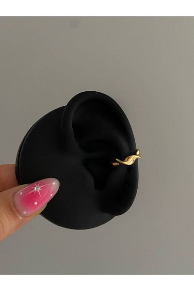 h&b design jewel Gold Twist Earcuff