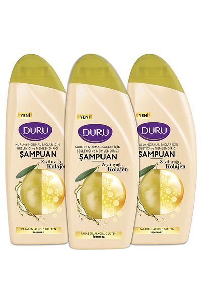 Duru 700 Ml x 3 Shampoo Collagen and Olive Oil