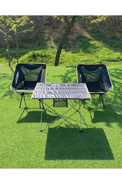 NURGAZ Ultralight Masa + 2 Pratik Sandalye Set