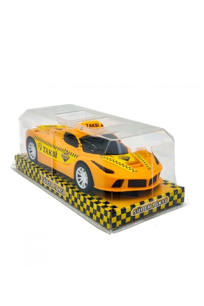 Duman Vokumlu Sürtmeli Sarı Taksi Araba - Mavi Su Dünyası