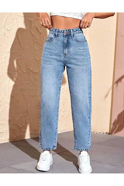 Trn JNS Blugi confortabili Blue Snow Wash Lycra Mom