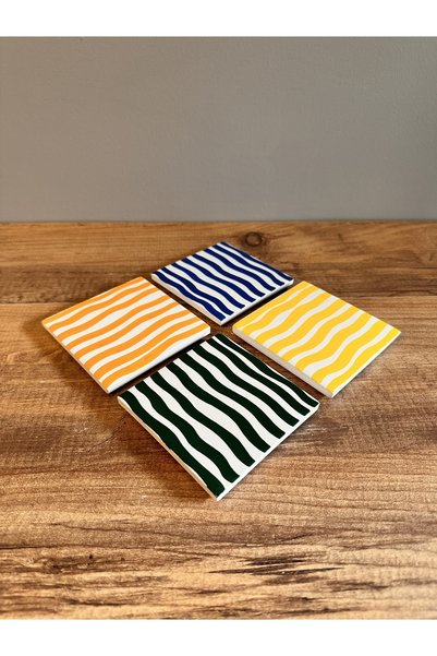 Gamy Crafts Handmade Stone Coaster Set of 4 Colorful Coaster - Stone Coasters